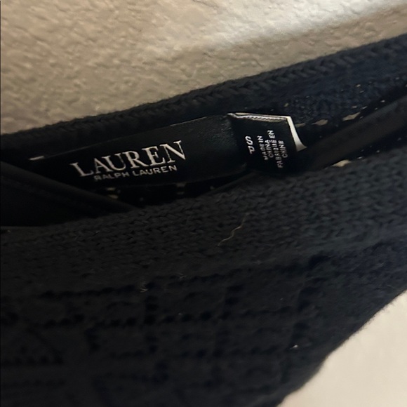 Ralph Lauren Black Crochet Tank Top - Picture 2 of 3